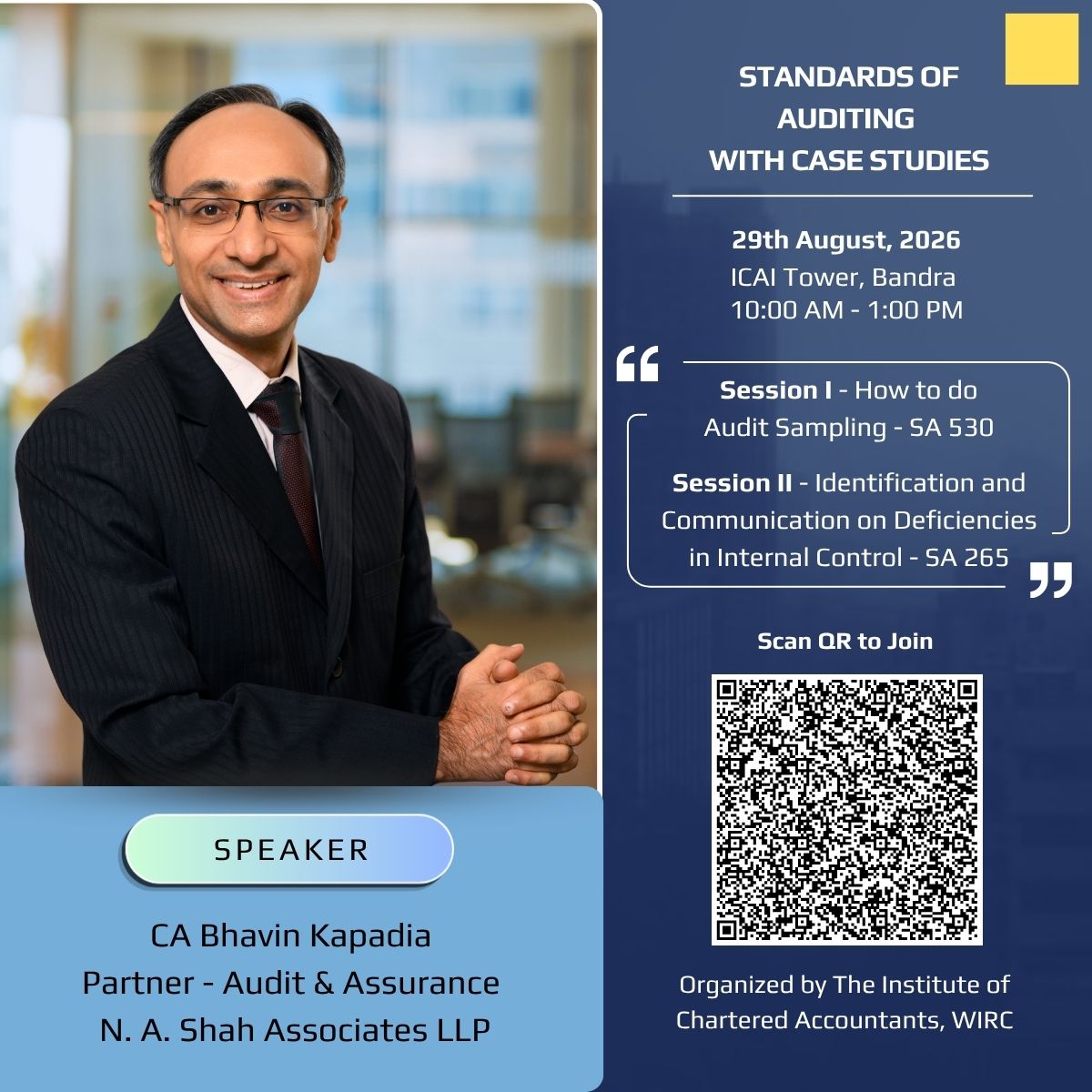 Standards of auditing with case studies — CA Bhavin Kapadia